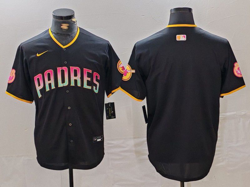 Men San Diego Padres Blank Black Jointly 2024 Nike MLB Jersey style 8->san diego padres->MLB Jersey